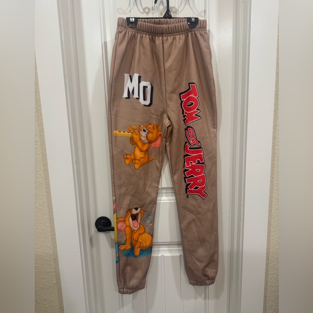 Members Only Kids Brown Tom and Jerry Joggers